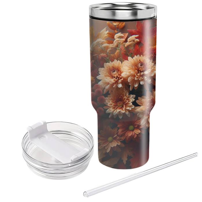 Autumn Leaves And Blooms  Tumblers For Gifts