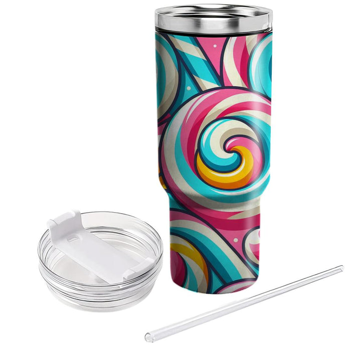 Candy Stripe Whirl  Tumblers For Gifts