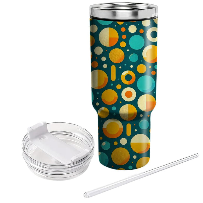 Retro Dotted Geometry  Insulated Tumblers