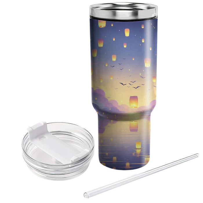 Floating Lanterns - Loy Krathong Festival  Custom Tumblers