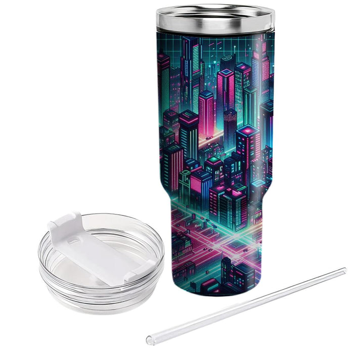 Techno City  Travel Tumblers