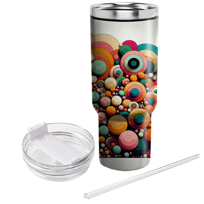 Retro Mod Circles  Tumbler Cups