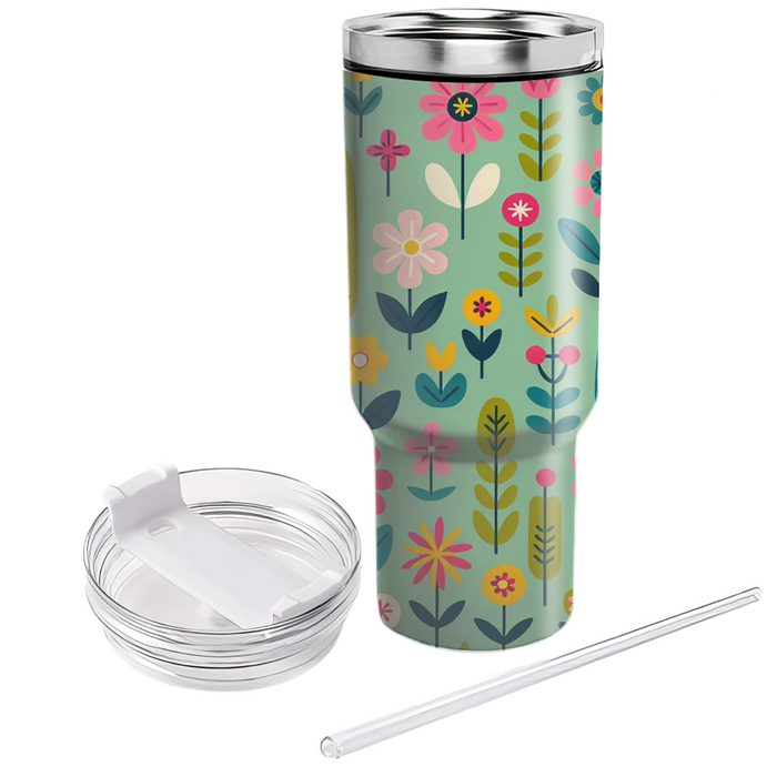 Whimsical Garden Flowers  Custom Tumblers