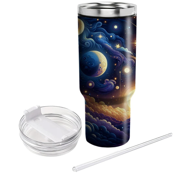 Whimsical Starry Skies  Travel Tumblers