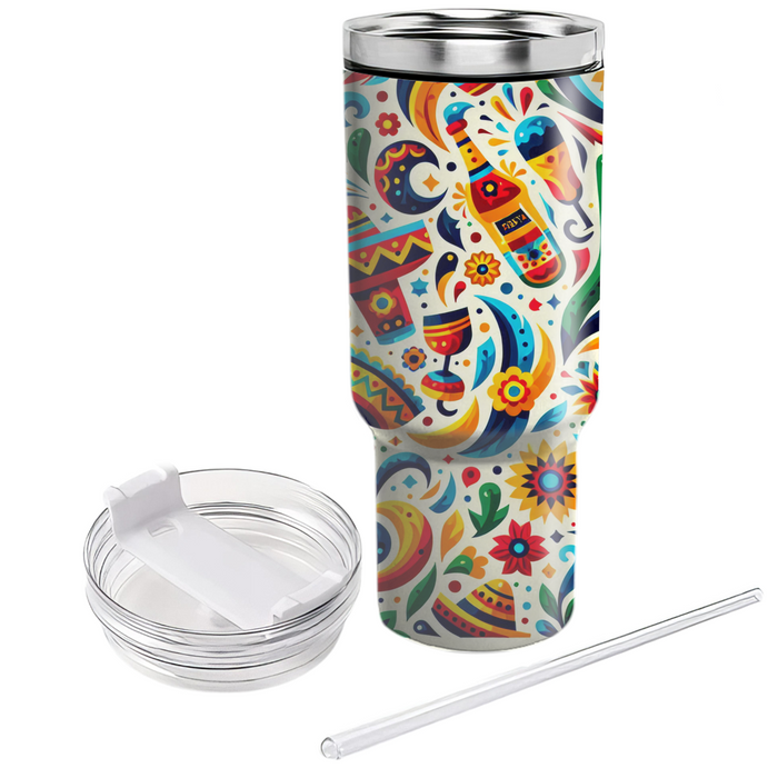 Vibrant Fiesta Patterns  Decorative Tumblers