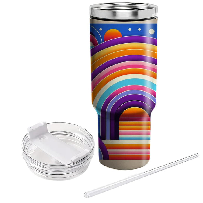 Funky Rainbow Arches  Decorative Tumblers