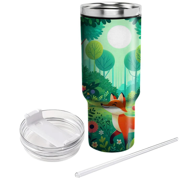 Whimsical Fox Glade  Personalized Tumblers