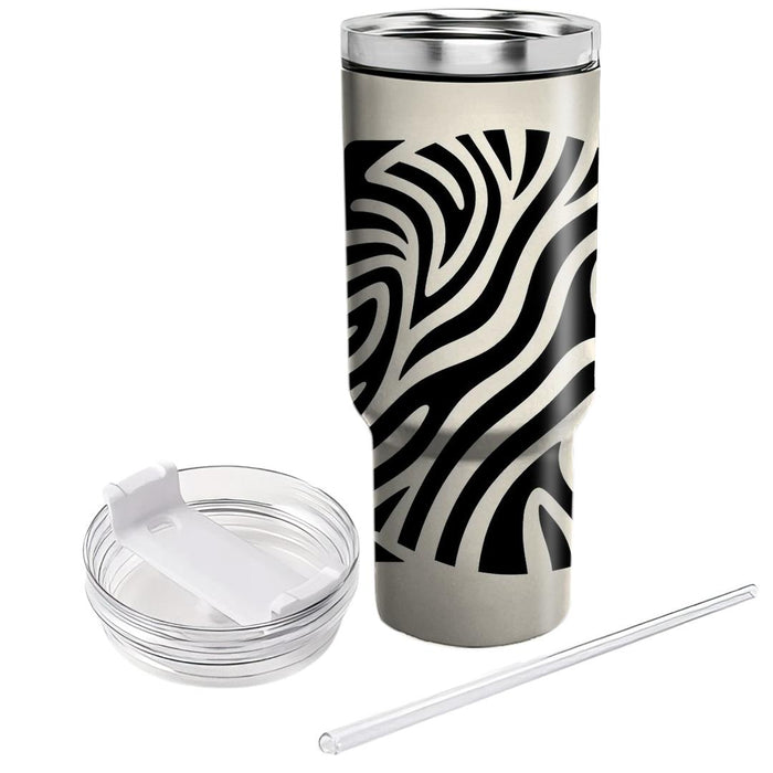 Zigzag Zebra  Personalized Tumblers