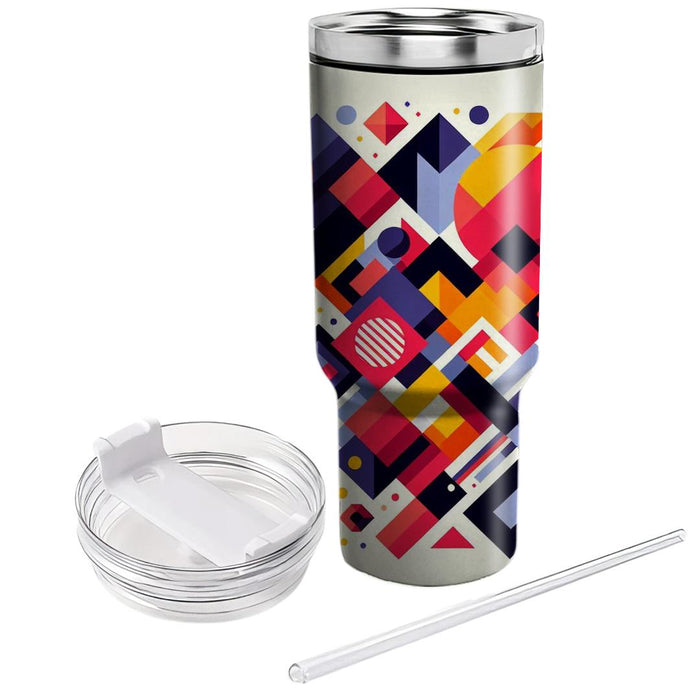 Artful Geometric Collage  Insulated Tumblers