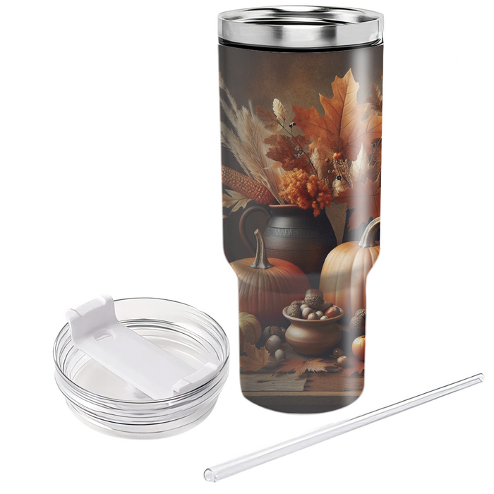 Timeless Elegance - A Classic Thanksgiving  Decorative Tumblers