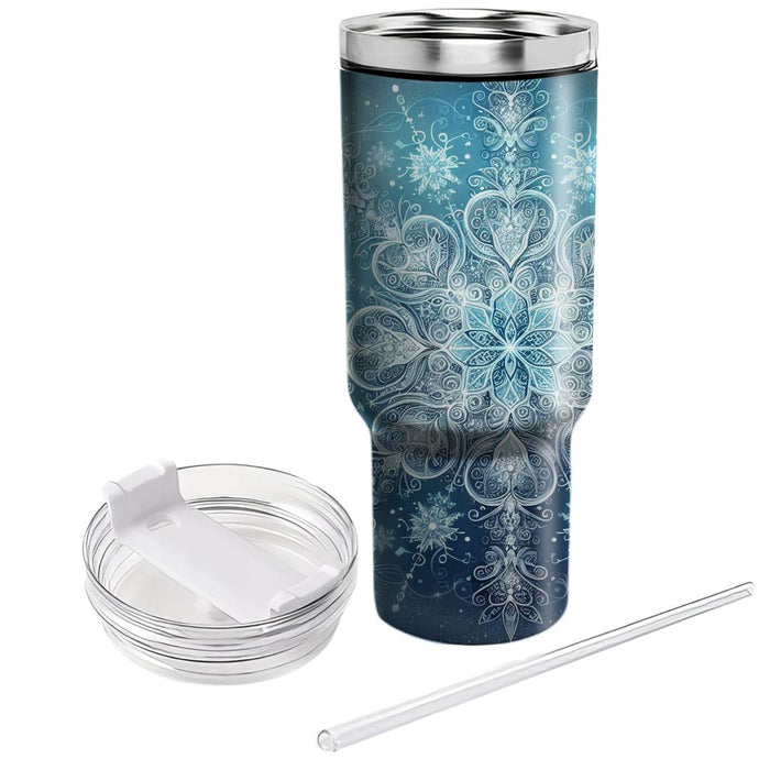 Winter Frosty Magic Tumblers With Lids