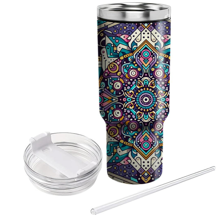 Vibrant Kaleidoscope  Personalized Tumblers