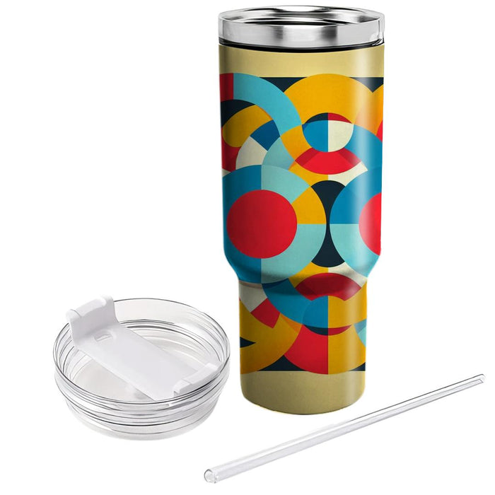 Geometric Circular Mosaic  Personalized Tumblers