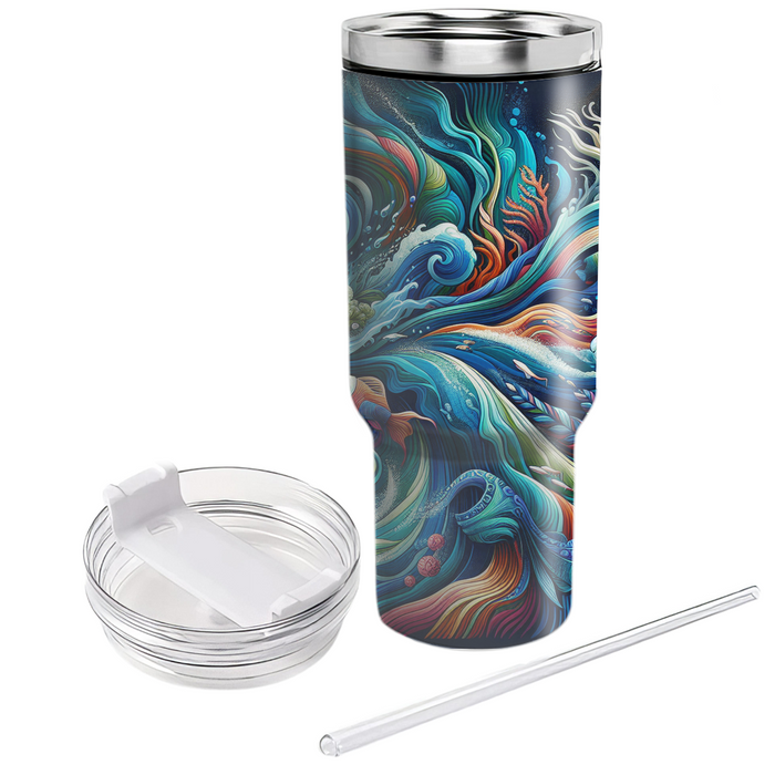 Waves Of Celebration - Ocean Day  Decorative Tumblers