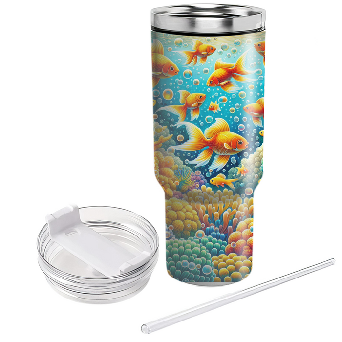 Bubbly Goldfish Dreams  Decorative Tumblers