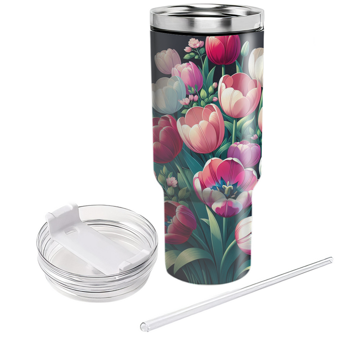 Springtime Tulip Delight Travel Tumblers