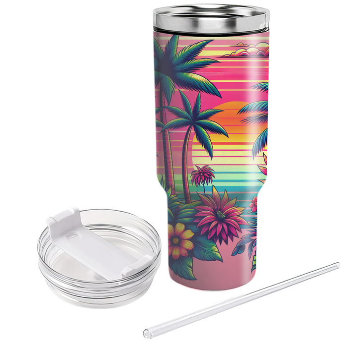 Tropical Retro Fusion  Tumbler Cups