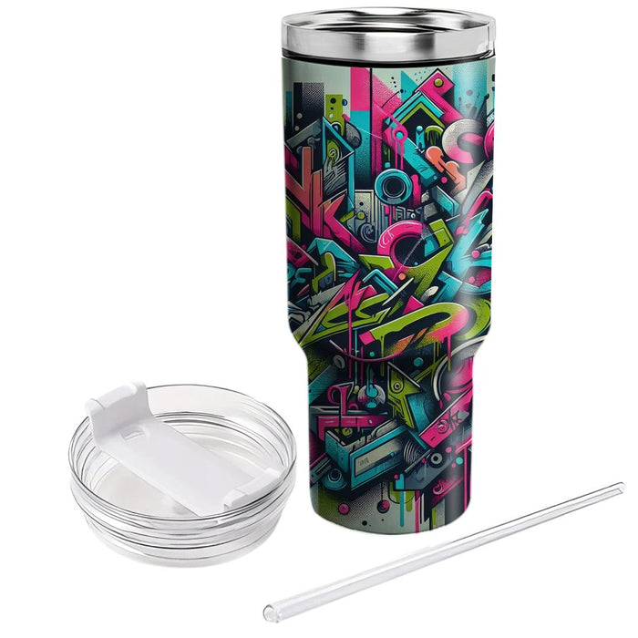 80s Graffiti Vibe  Insulated Tumblers