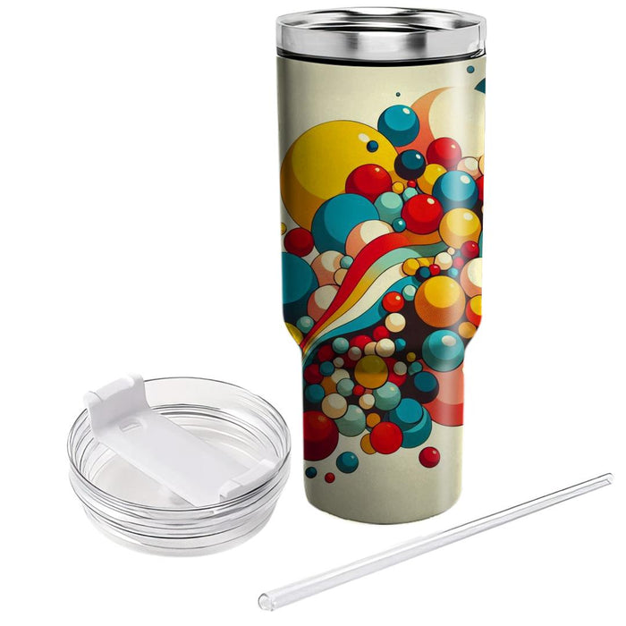 Retro Dot Delight  Personalized Tumblers