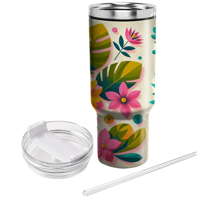 80s Retro Floral  Tumblers For Gifts