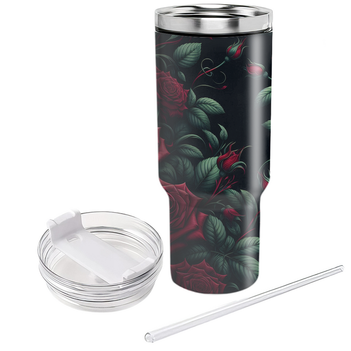 Sophisticated Floral Noir  Custom Tumblers