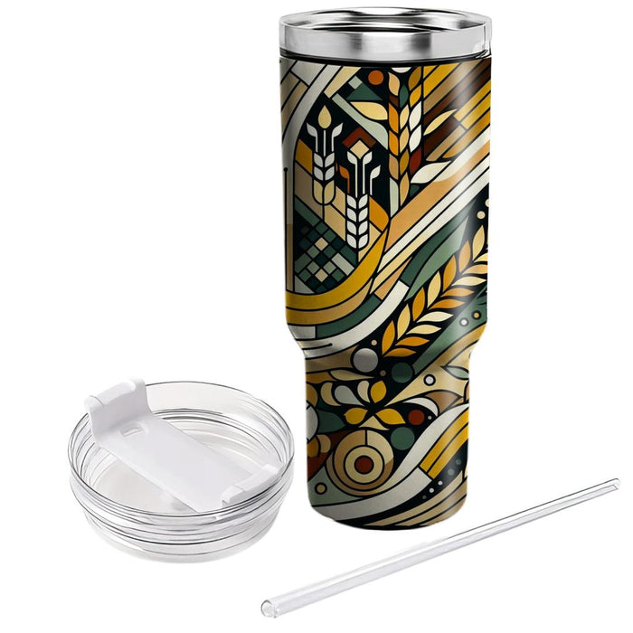 Glimmering Grains - Harvest Festival Abstract  Tumblers For Gifts