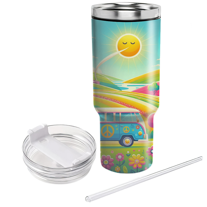 Hippie Van Adventure Tumblers With Lids