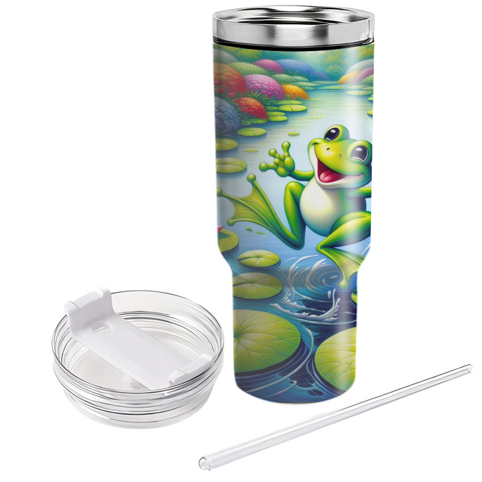 Whimsical Frog Adventure  Decorative Tumblers