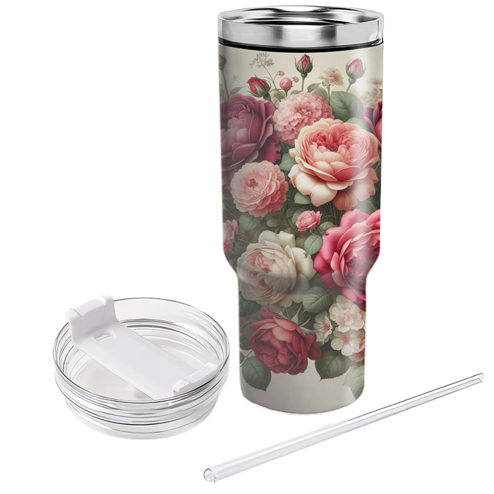 Vintage Rose Elegance  Custom Tumblers