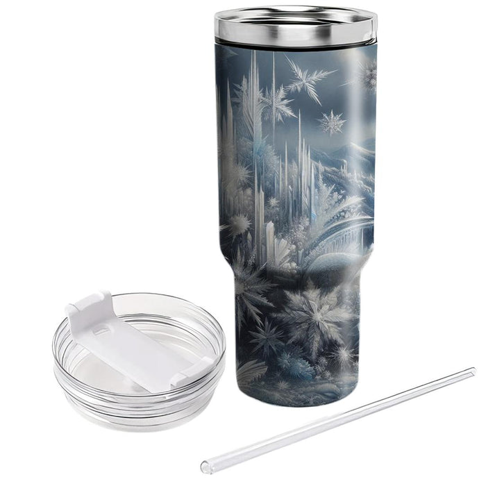 Winter Crystal Gardens  Unique Tumblers