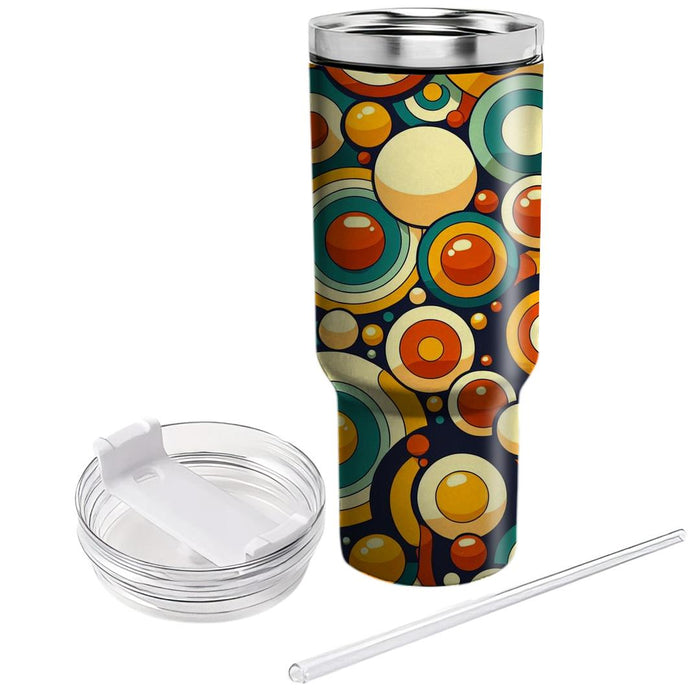 Retro Patterned Circles  Tumblers For Gifts