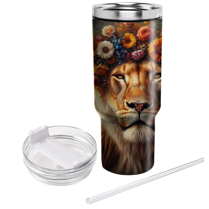 Floral Lioness Majesty  Decorative Tumblers