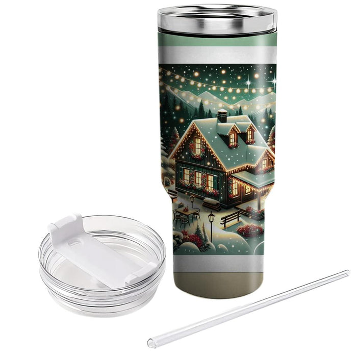 Winter Cozy Retreat  Tumblers With Lids