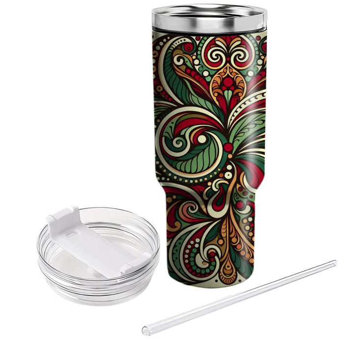 Retro Paisley Patterns  Tumbler Cups