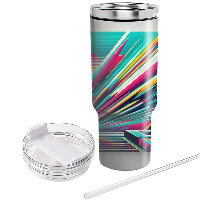 Vibrant Retro Lines  Tumblers For Gifts