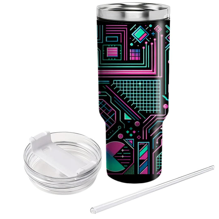 Tech Neon Dreams  Personalized Tumblers