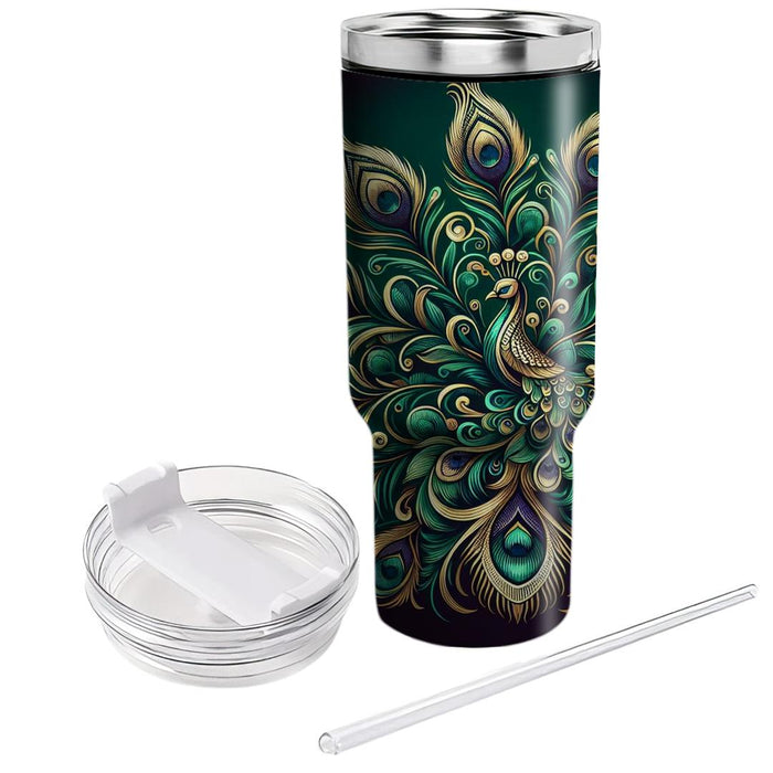 Glamorous Peacock Jewel  Decorative Tumblers