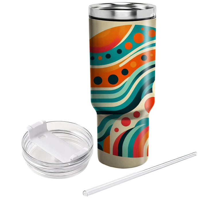 Seventies Polka Dot Parade  Tumbler Cups