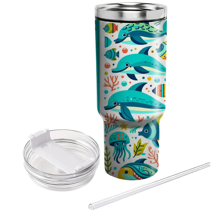 Whimsical Sea Life  Personalized Tumblers