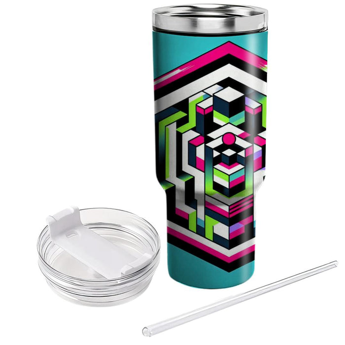 Retro Optical Illusion  Tumblers For Gifts