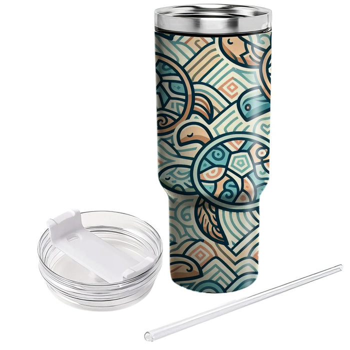 Tessellated Turtle Geometry  Travel Tumblers