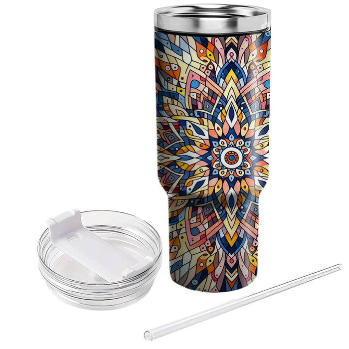 Bright Kaleidoscope  Unique Tumblers