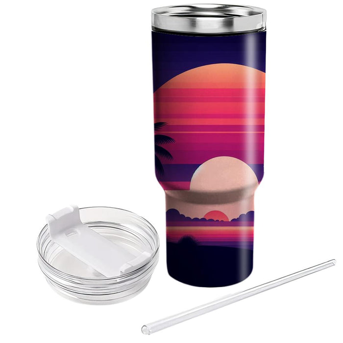 Tropical Sunset Dream  Tumblers With Lids