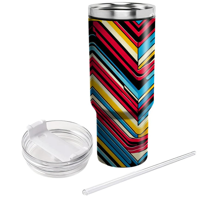 Vibrant Zigzag  Travel Tumblers