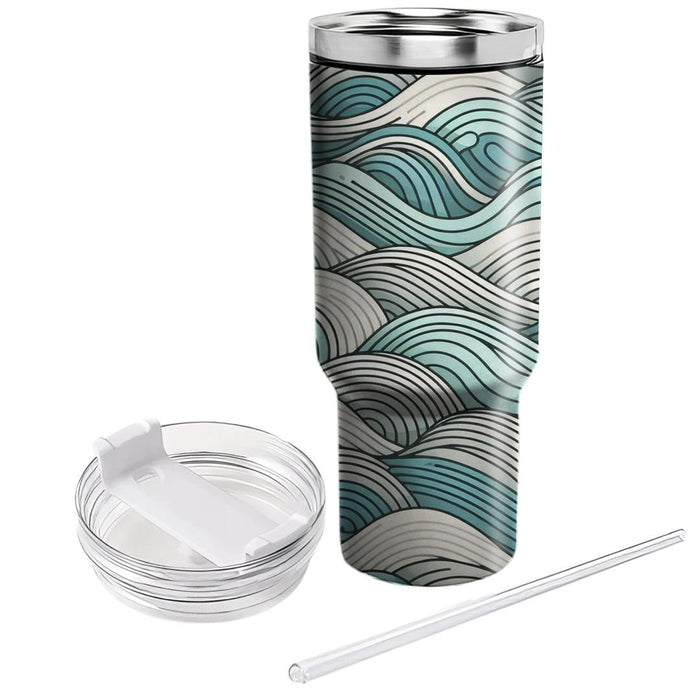 Textured Wave Lines  Tumblers For Gifts