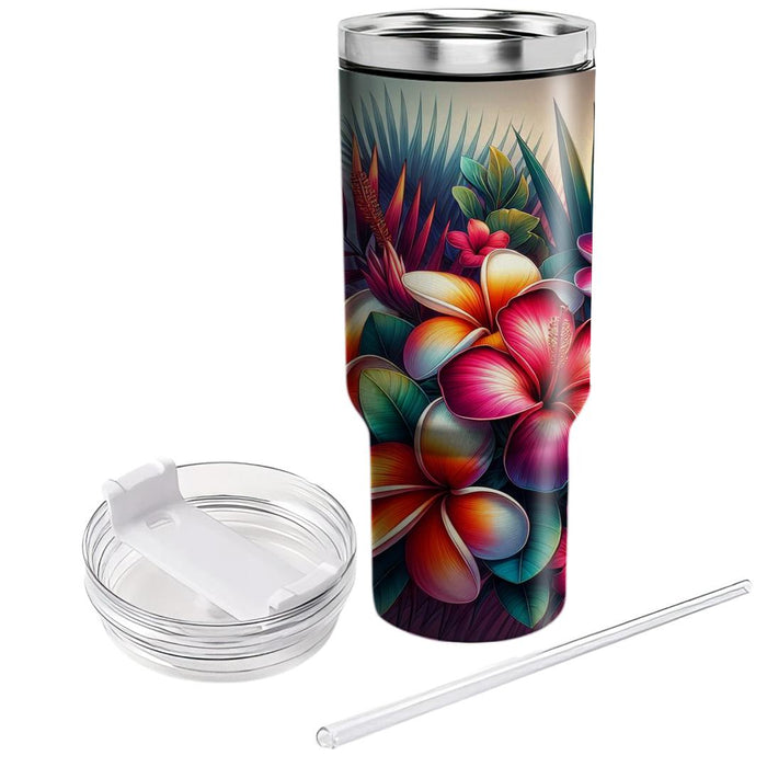 Tropical Sunset Blossoms  Decorative Tumblers