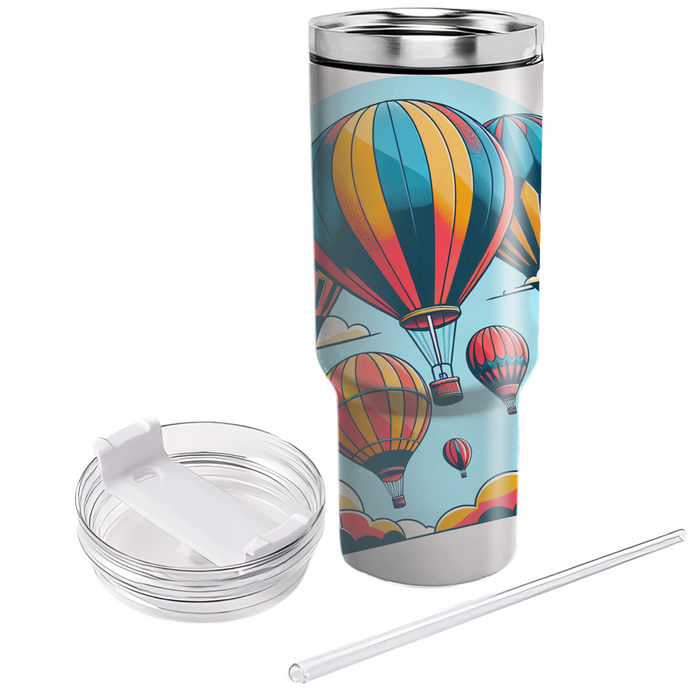 Whimsical Hot Air Balloon Journey  Custom Tumblers