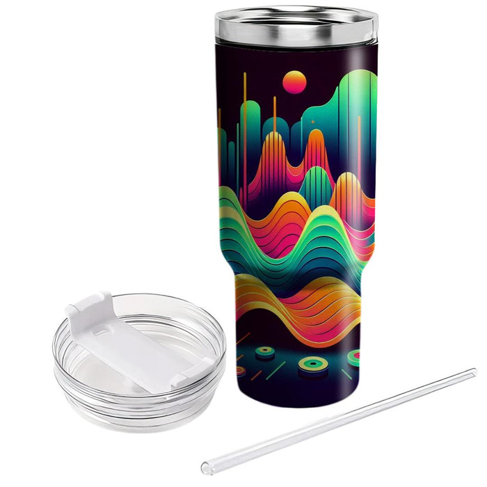 Techno Waves  Tumblers With Lids