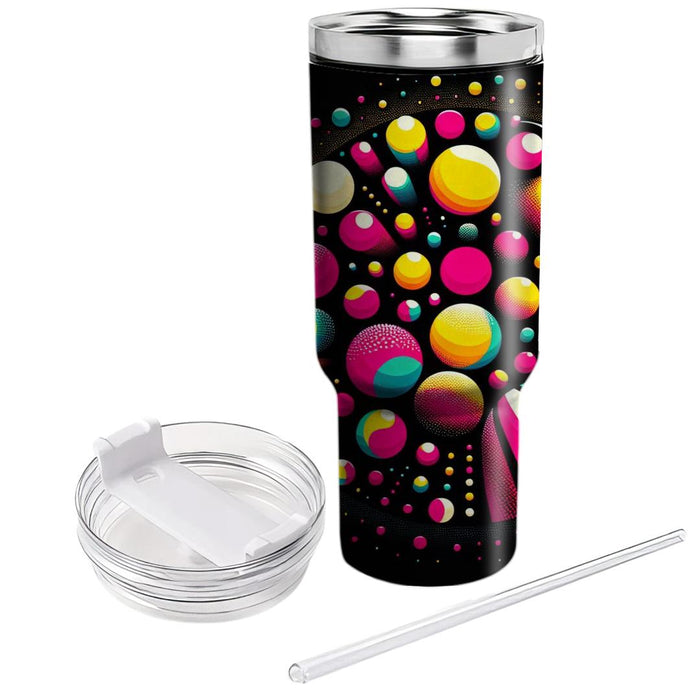 Vibrant 80s Funky Dots  Custom Tumblers