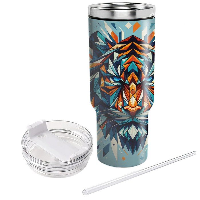 Geometric Tiger Prism  Tumblers With Lids